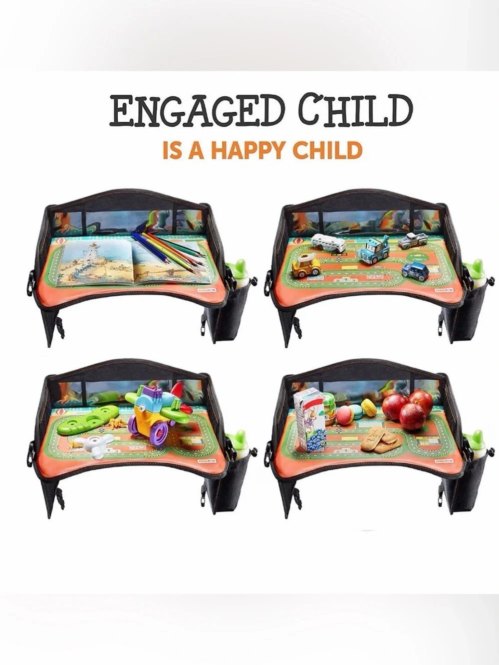 Kids Travel Tray Activity Organizer Plane, Car & Home